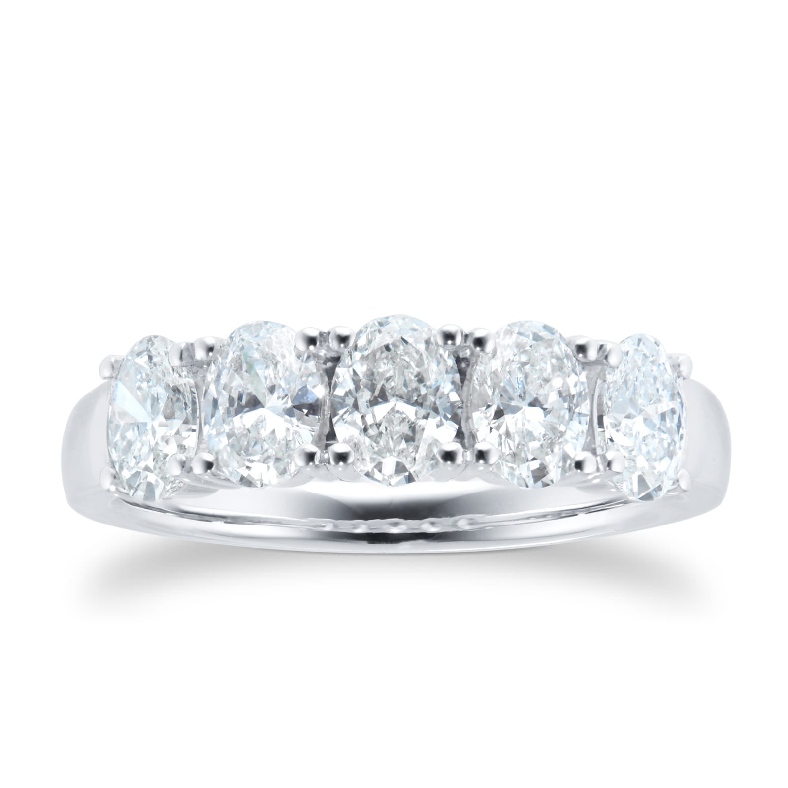 Mappin & Webb Platinum 1.50cttw Oval Cut Diamond Eternity Ring