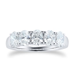 06506843 - Platinum 1.50cttw Oval Cut Diamond Eternity Ring