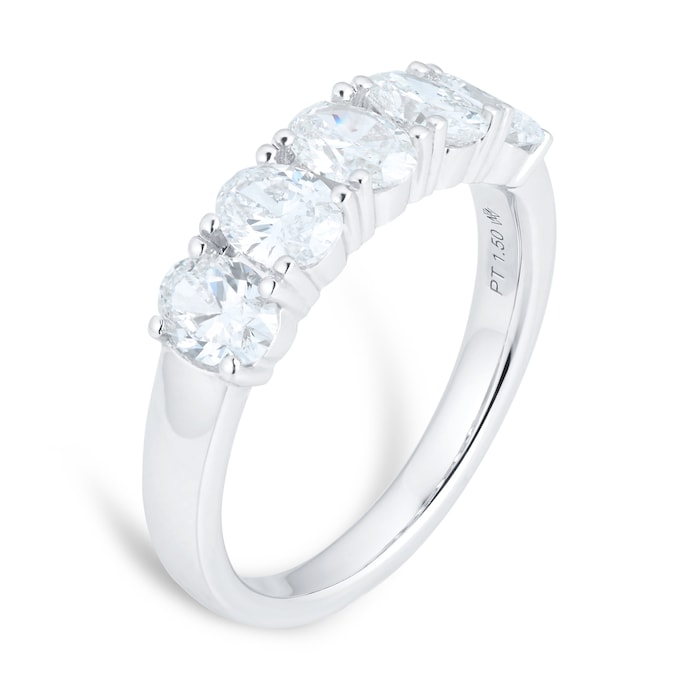 Mappin & Webb Platinum 1.50cttw Oval Cut Diamond Eternity Ring