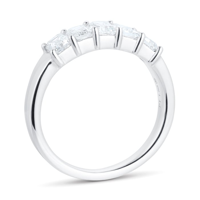 Mappin & Webb Platinum 1.50cttw Emerald Cut Diamond Eternity Ring - Ring Size K