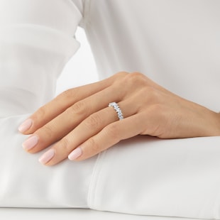 Mappin & Webb Platinum 0.75cttw Mixed Cut Diamond Eternity Ring
