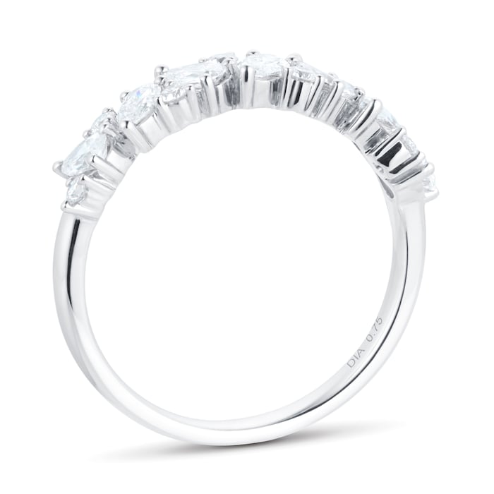 Mappin & Webb Platinum 0.75cttw Mixed Cut Diamond Eternity Ring - Ring Size P
