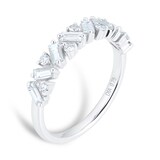 Mappin & Webb Platinum 0.75cttw Mixed Cut Diamond Eternity Ring