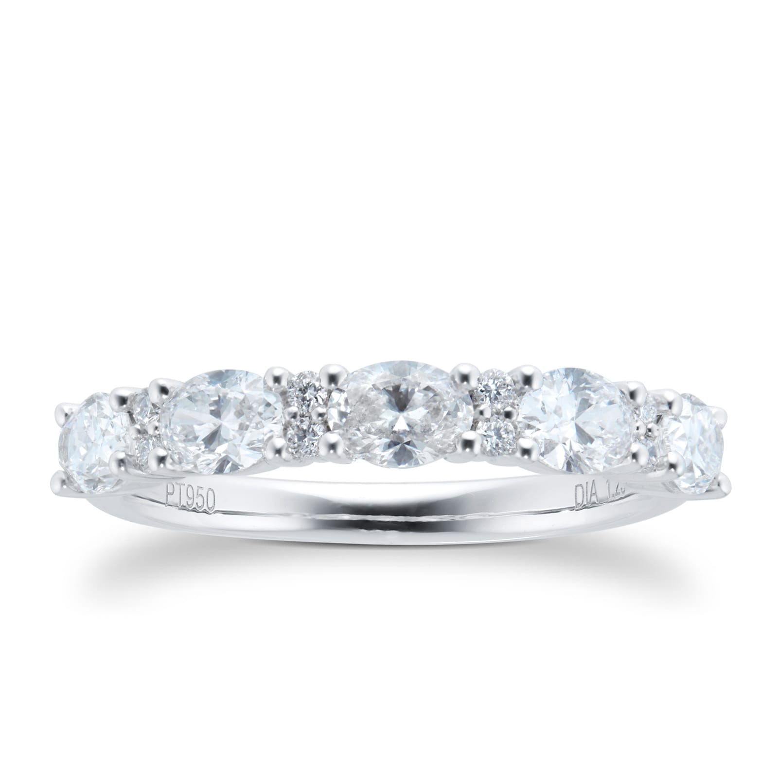 Mappin & Webb Platinum 1.25cttw Mixed Cut Diamond Eternity Ring