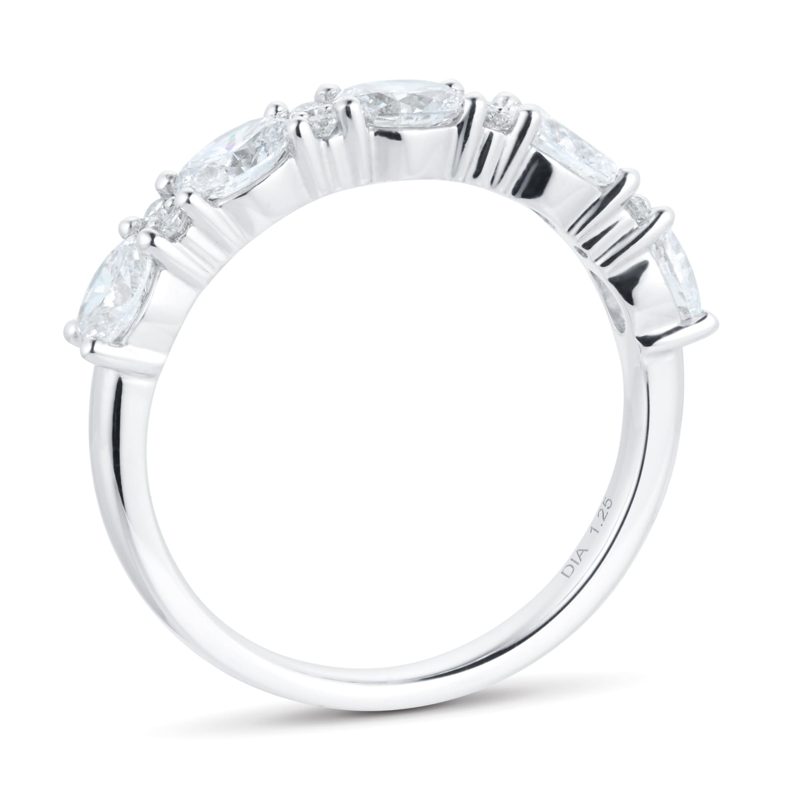Mappin & Webb Platinum 1.25cttw Mixed Cut Diamond Eternity Ring