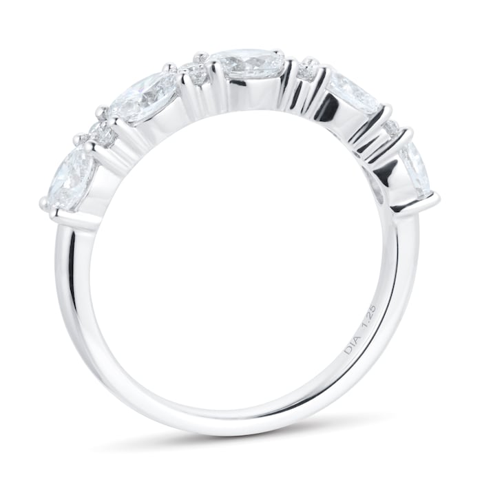 Mappin & Webb Platinum 1.25cttw Mixed Cut Diamond Eternity Ring - Ring Size L