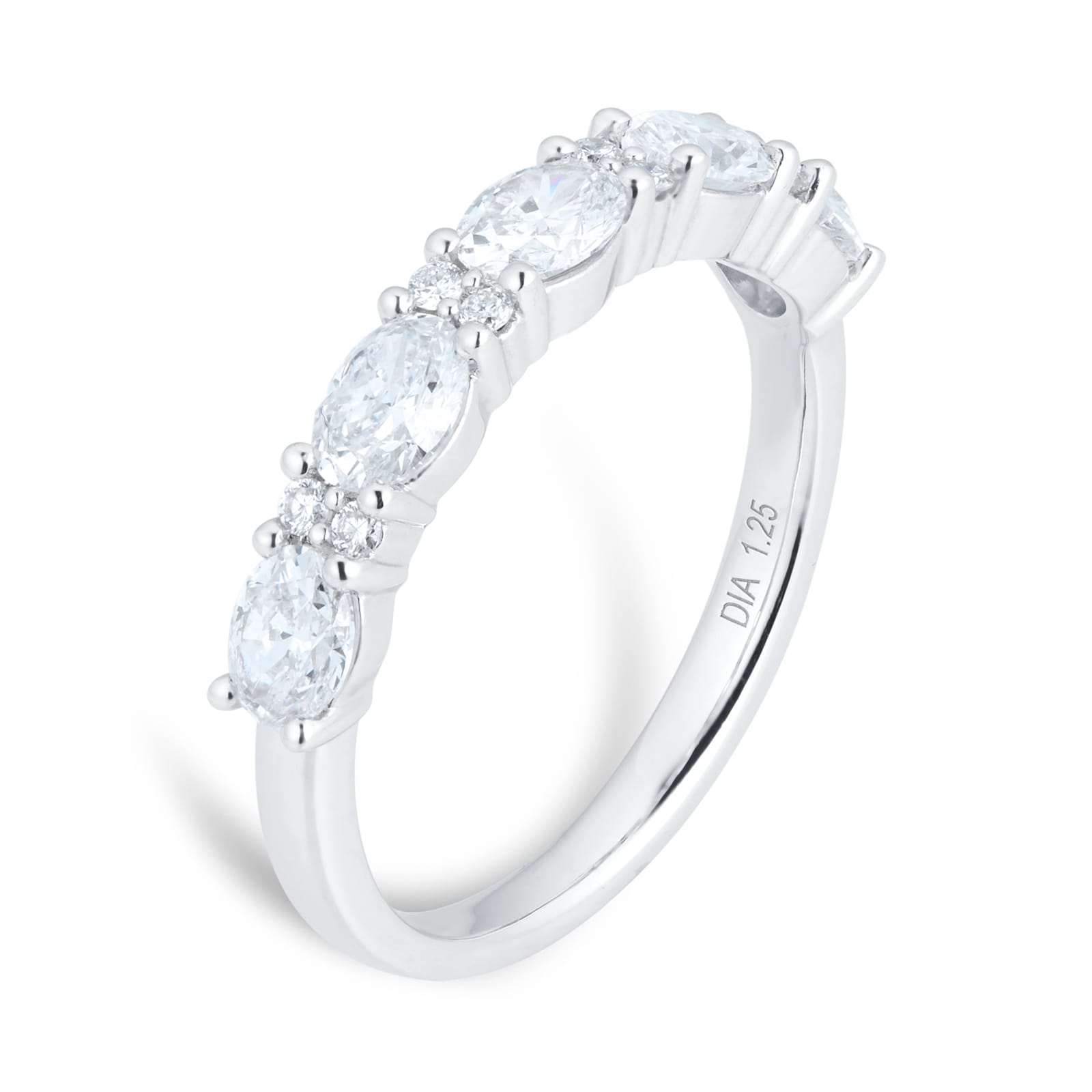 Mappin & Webb Platinum 1.25cttw Mixed Cut Diamond Eternity Ring