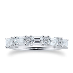Mappin & Webb Platinum 1.25cttw Mixed Cut Diamond Eternity Ring