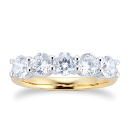 06506862 - 18ct Yellow Gold 1.50cttw Five Stone Diamond Eternity Ring