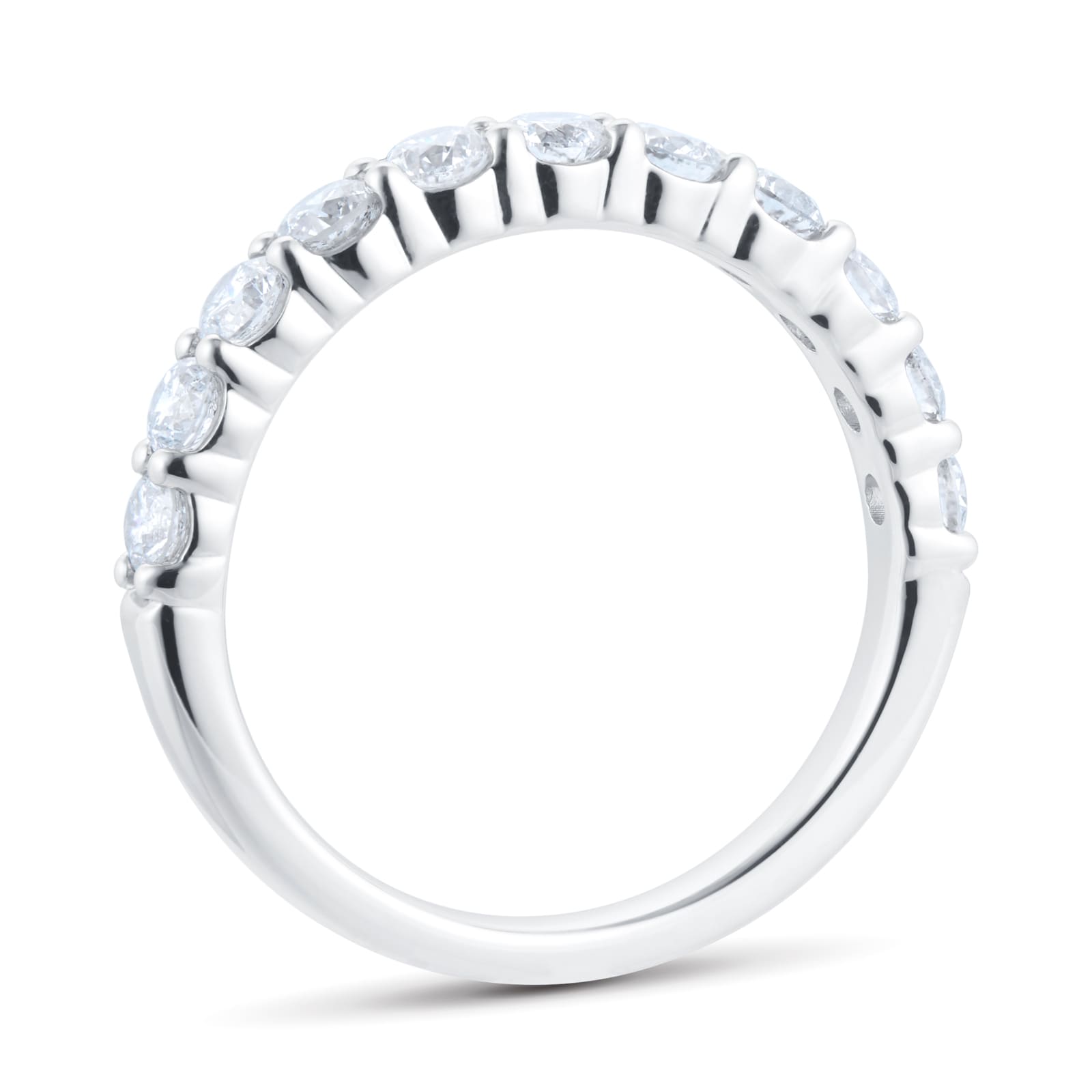 Goldsmiths Platinum 1.00cttw Claw Set Eternity Ring - Ring Size Q Goldsmiths Platinum 1.00cttw Claw Set Eternity Ring - Ring Size Q
