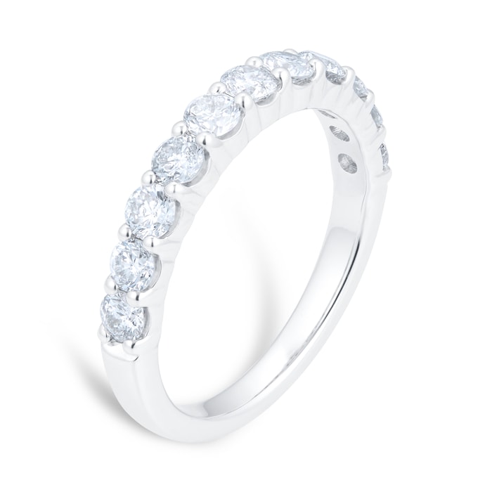 Goldsmiths Platinum 1.00cttw Claw Set Eternity Ring