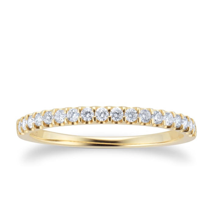 Goldsmiths 9ct Yellow Gold 0.25cttw Stacker Eternity Ring