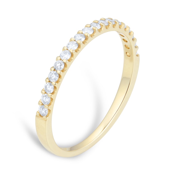 Goldsmiths 9ct Yellow Gold 0.25cttw Stacker Eternity Ring
