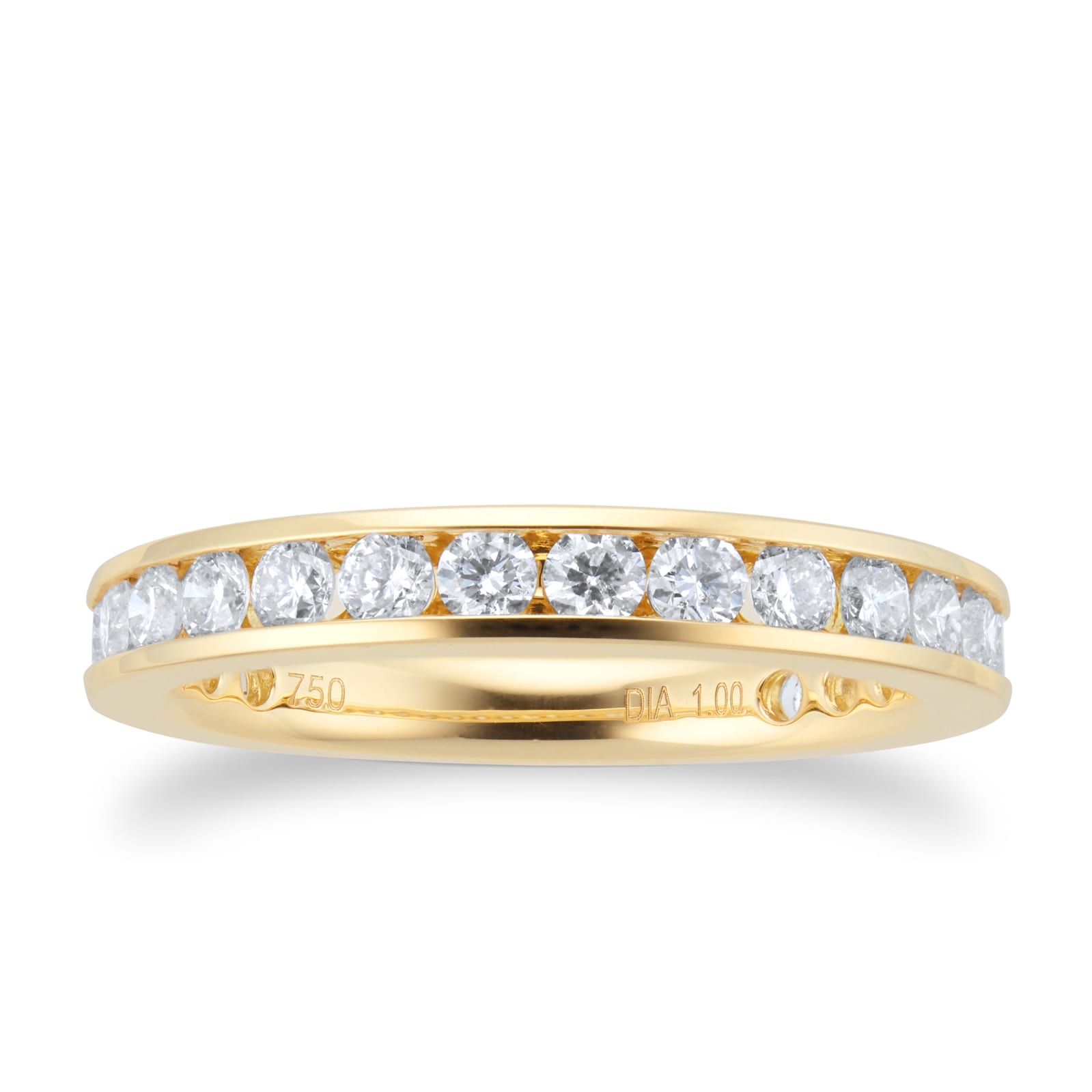 18ct Yellow Gold 1.00cttw Channel Eternity Ring