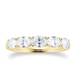06506884 - 18ct Yellow Gold 1.36ct Oval Claw Eternity Ring