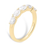 Goldsmiths 18ct Yellow Gold 1.36ct Oval Claw Eternity Ring