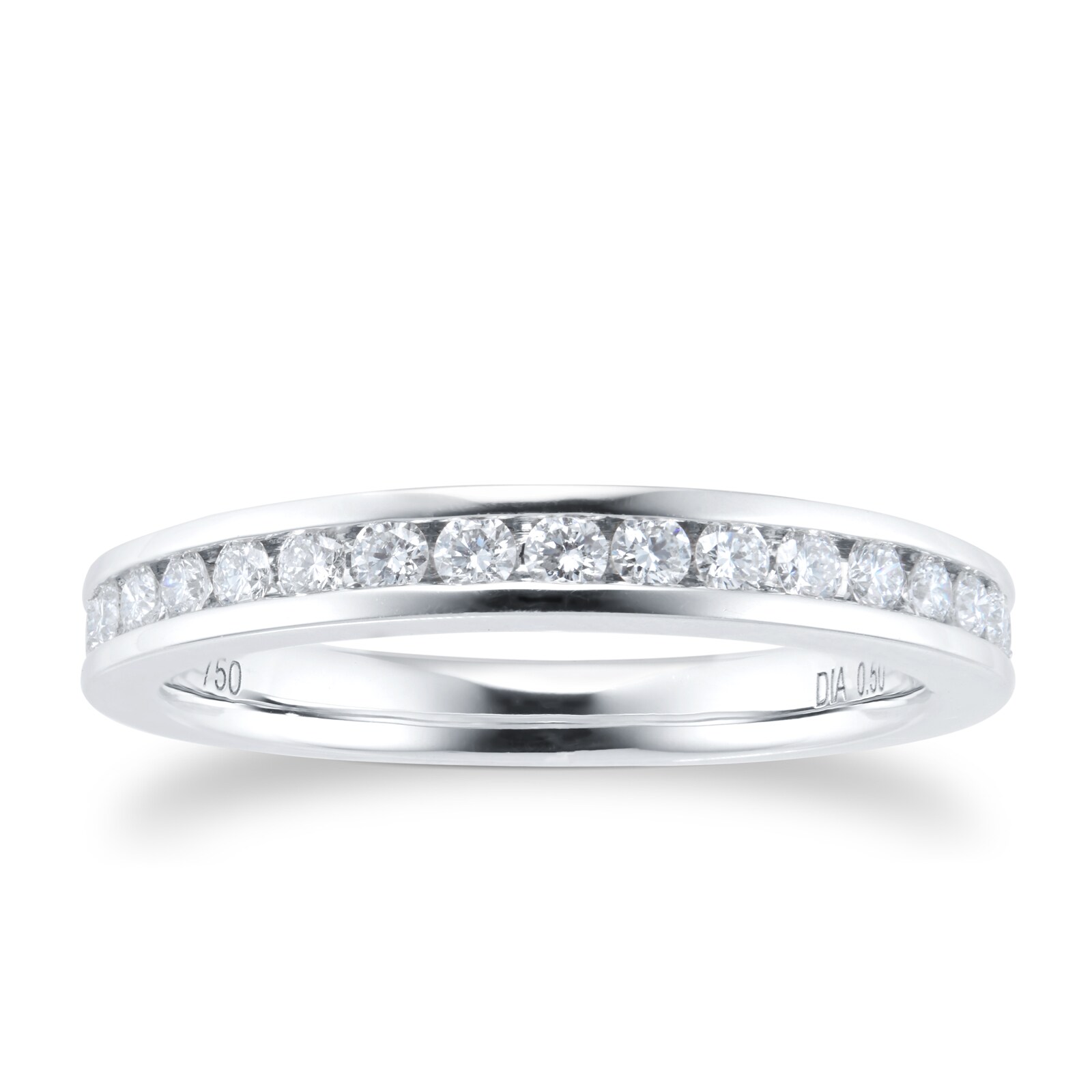Goldsmiths Platinum 0.50ct Diamond Channel Eternity Ring Goldsmiths Platinum 0.50ct Diamond Channel Eternity Ring