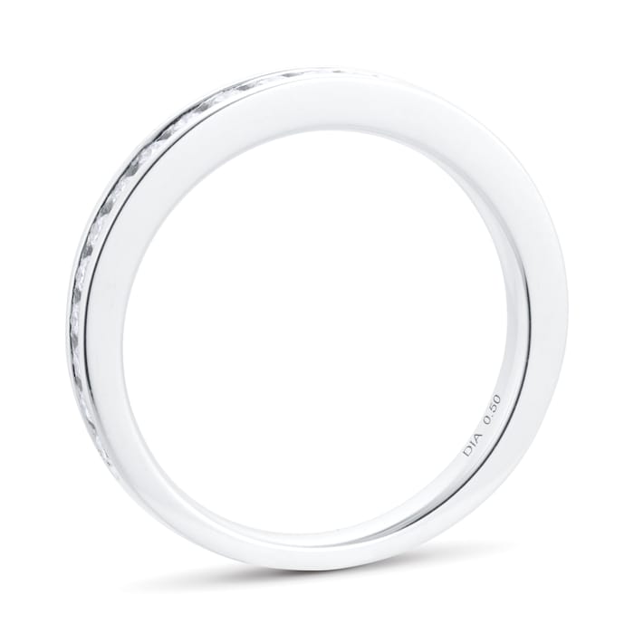 Goldsmiths Platinum 0.50ct Diamond Channel Eternity Ring