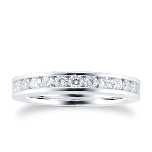 Goldsmiths Platinum 1.00ct Diamond Channel Eternity Ring