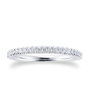 Goldsmiths Platinum 0.25ct Diamond Claw Stacker Eternity Ring