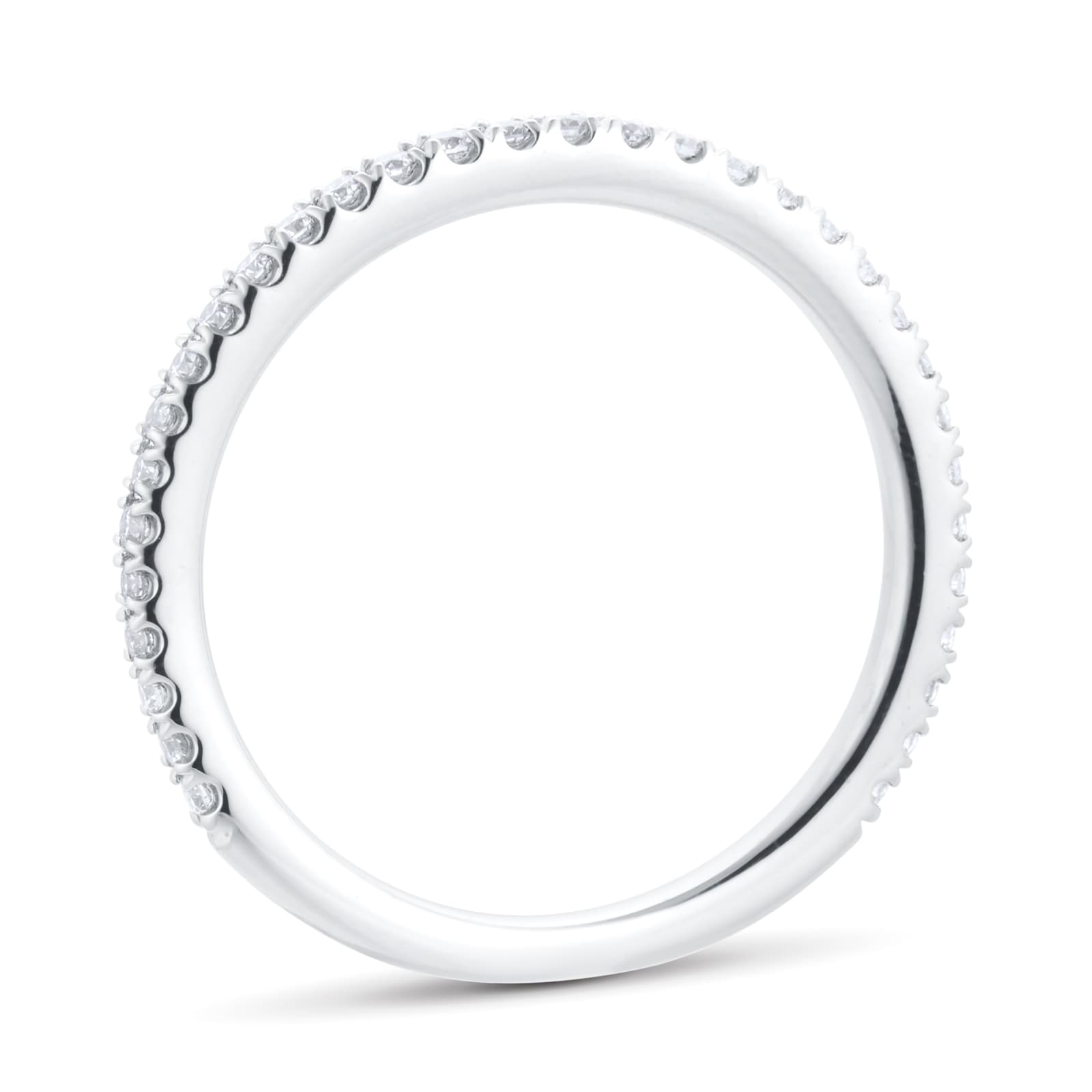 Goldsmiths Platinum 0.25ct Diamond Claw Stacker Eternity Ring - Ring Size M