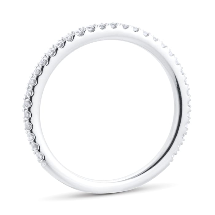 Goldsmiths Platinum 0.25ct Diamond Claw Stacker Eternity Ring