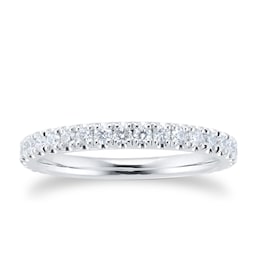 06506893 - Platinum 0.50ct Diamond Claw Set Eternity Ring