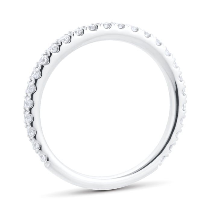 Goldsmiths Platinum 0.50ct Diamond Claw Set Eternity Ring