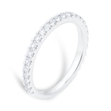 Goldsmiths Platinum 0.50ct Diamond Claw Set Eternity Ring