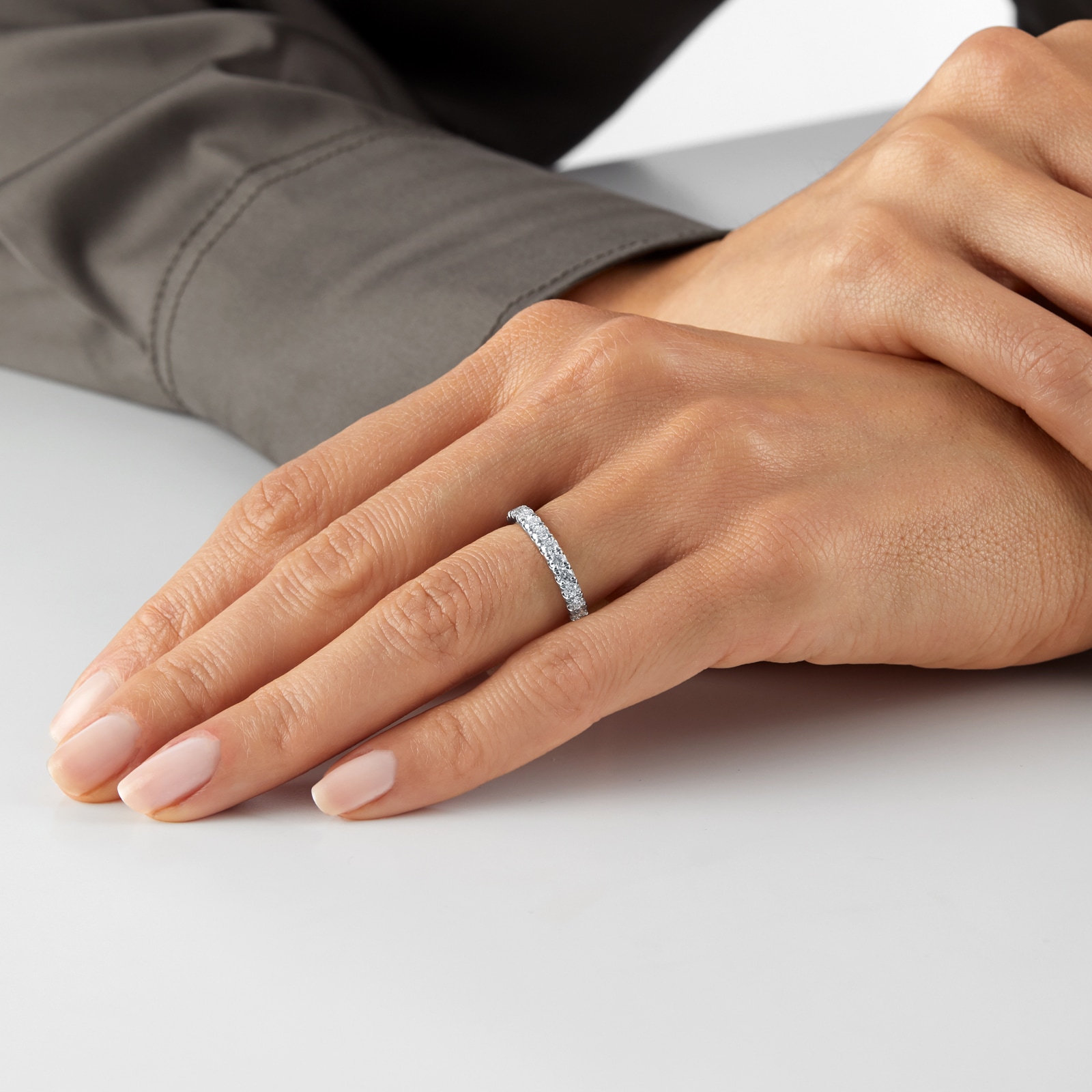 Goldsmiths Platinum 1.00ct Diamond Claw Set Eternity Ring Goldsmiths Platinum 1.00ct Diamond Claw Set Eternity Ring