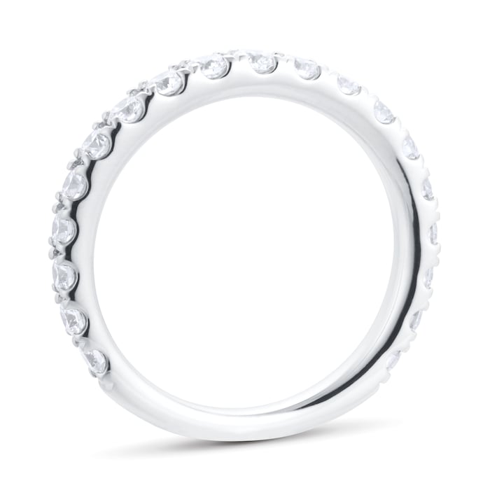 Goldsmiths Platinum 1.00ct Diamond Claw Set Eternity Ring