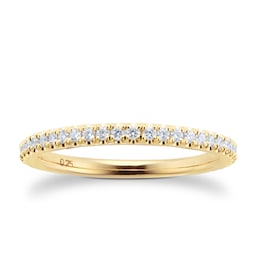 06506895 - 18ct Yellow Gold 0.25ct Diamond Claw Stacker Eternity Ring