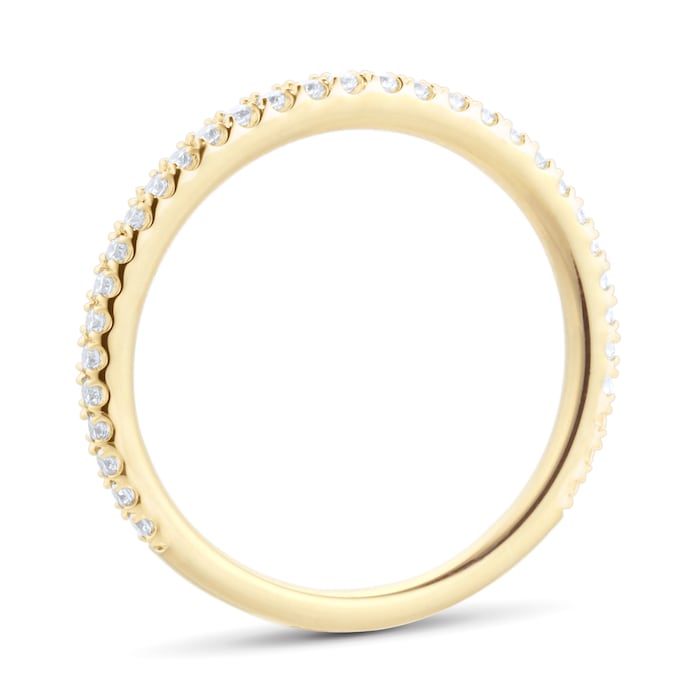 Goldsmiths 18ct Yellow Gold 0.25ct Diamond Claw Stacker Eternity Ring