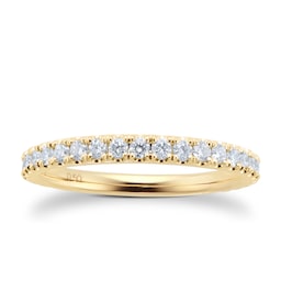 06506896 - 18ct Yellow Gold 0.50ct Diamond Claw Set Eternity Ring