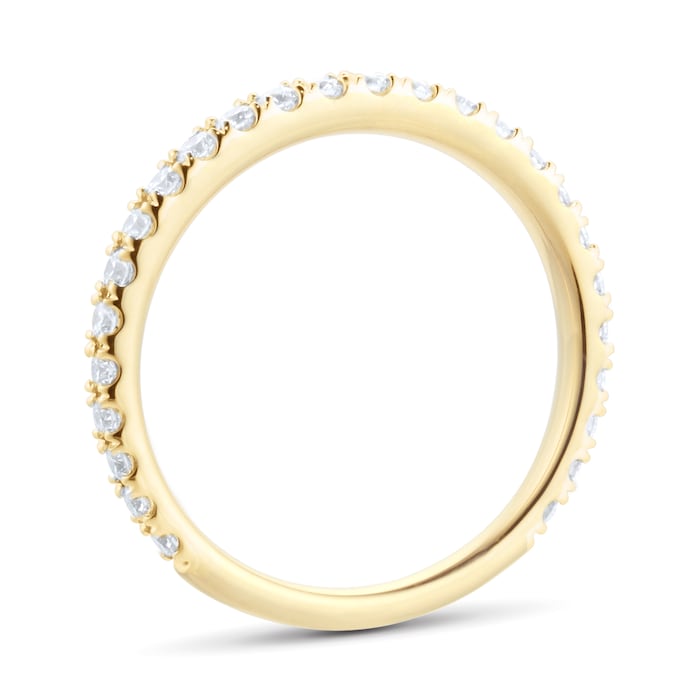 Goldsmiths 18ct Yellow Gold 0.50ct Diamond Claw Set Eternity Ring