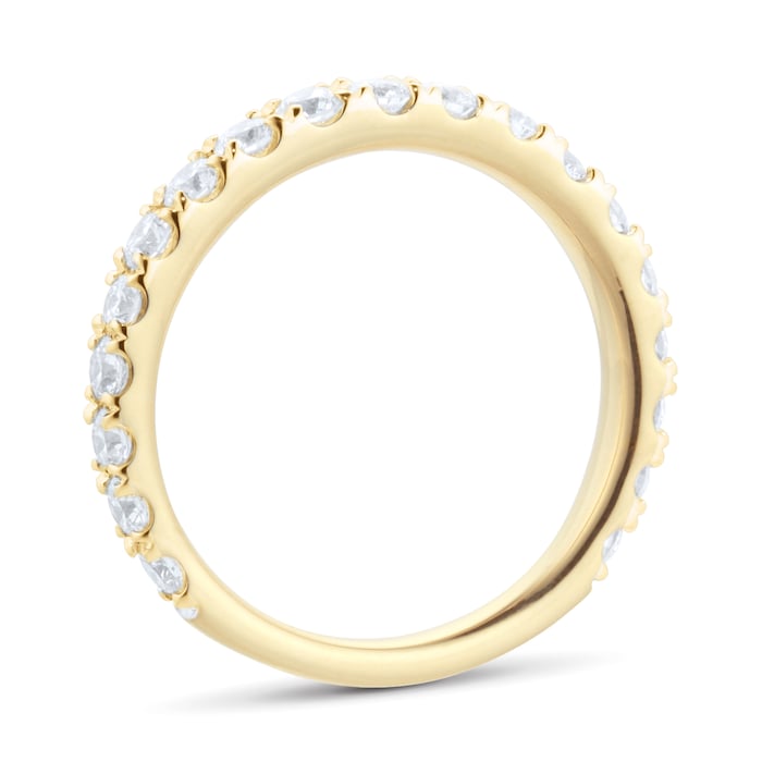 Goldsmiths 18ct Yellow Gold 1.00ct Diamond Claw Set Eternity Ring