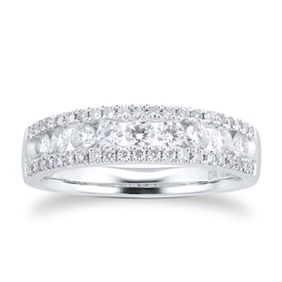 Goldsmiths 18ct White Gold 0.75ct Dress Eternity Ring