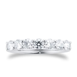 06506939 - Platinum 1ct Diamond 7 Stone Eternity Ring