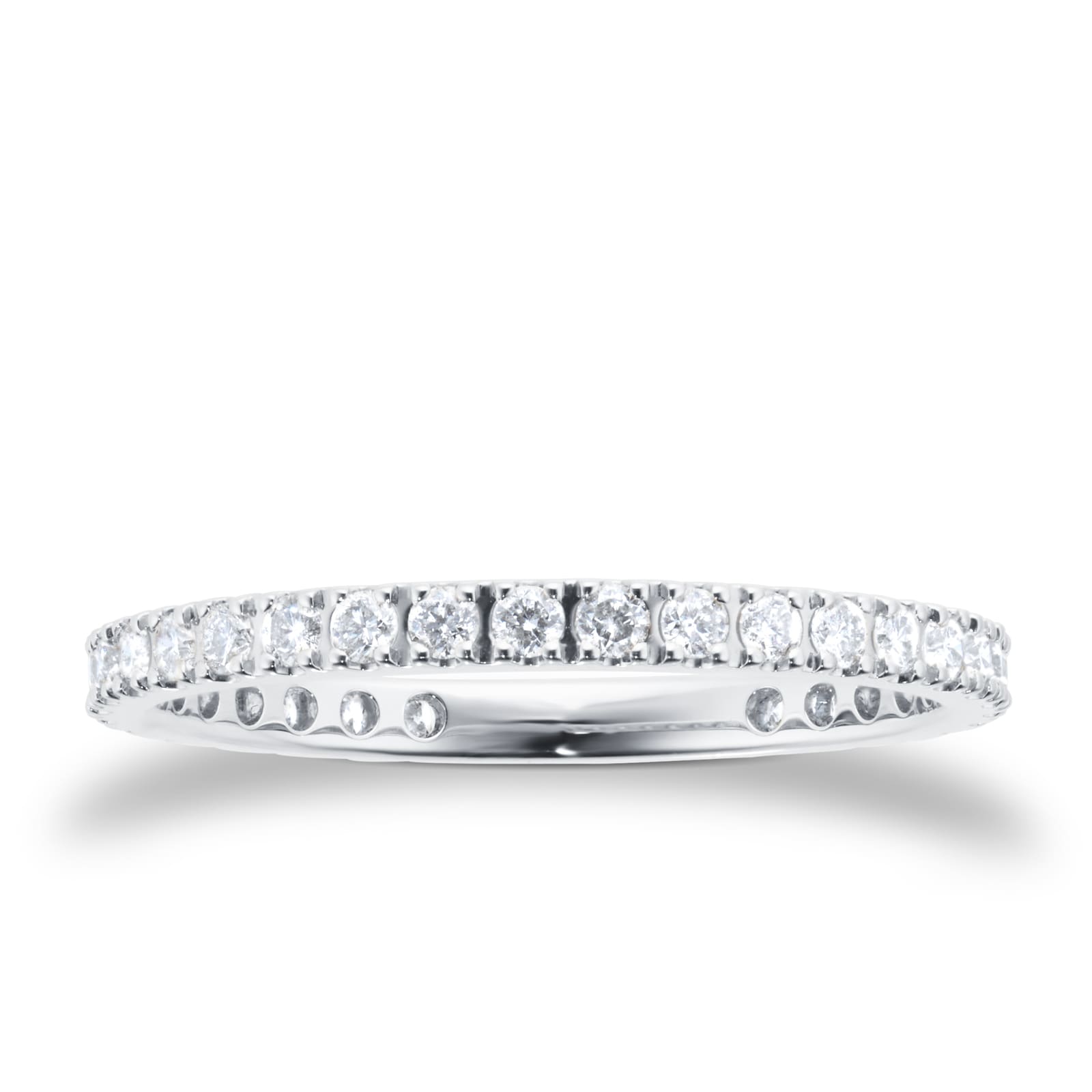 Goldsmiths Platinum 0.75ct Diamond Pave Eternity Ring Goldsmiths Platinum 0.75ct Diamond Pave Eternity Ring