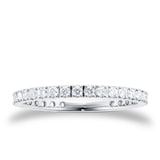 Goldsmiths Platinum 0.75ct Diamond Pave Eternity Ring