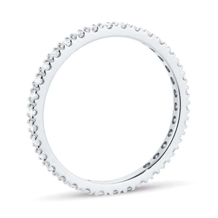 Goldsmiths Platinum 0.75ct Diamond Pave Eternity Ring