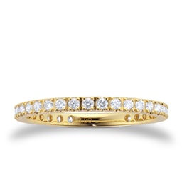06506941 - 18ct Yellow Gold 0.50ct Diamond Pave Stack Eternity Ring