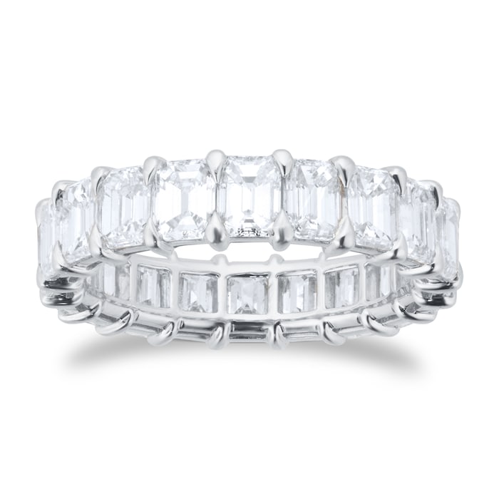 Goldsmiths Platinum 5.00cttw Emerald Cut Diamond Full Eternity Ring