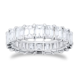 06506958 - Platinum 5.00cttw Emerald Cut Diamond Full Eternity Ring