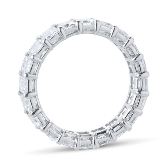 Goldsmiths Platinum 5.00cttw Emerald Cut Diamond Full Eternity Ring