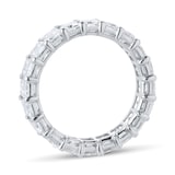 Goldsmiths Platinum 5.00cttw Emerald Cut Diamond Full Eternity Ring