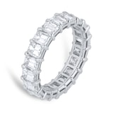 Goldsmiths Platinum 5.00cttw Emerald Cut Diamond Full Eternity Ring