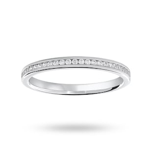 Mappin & Webb Platinum 0.12cttw Round Brilliant Cut Diamond Channel Set Half Eternity Ring