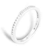 Mappin & Webb Platinum 0.12cttw Round Brilliant Cut Diamond Channel Set Half Eternity Ring - Ring Size R
