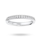 Mappin & Webb Platinum 0.25cttw Round Brilliant Cut Diamond Channel Set Half Eternity Ring